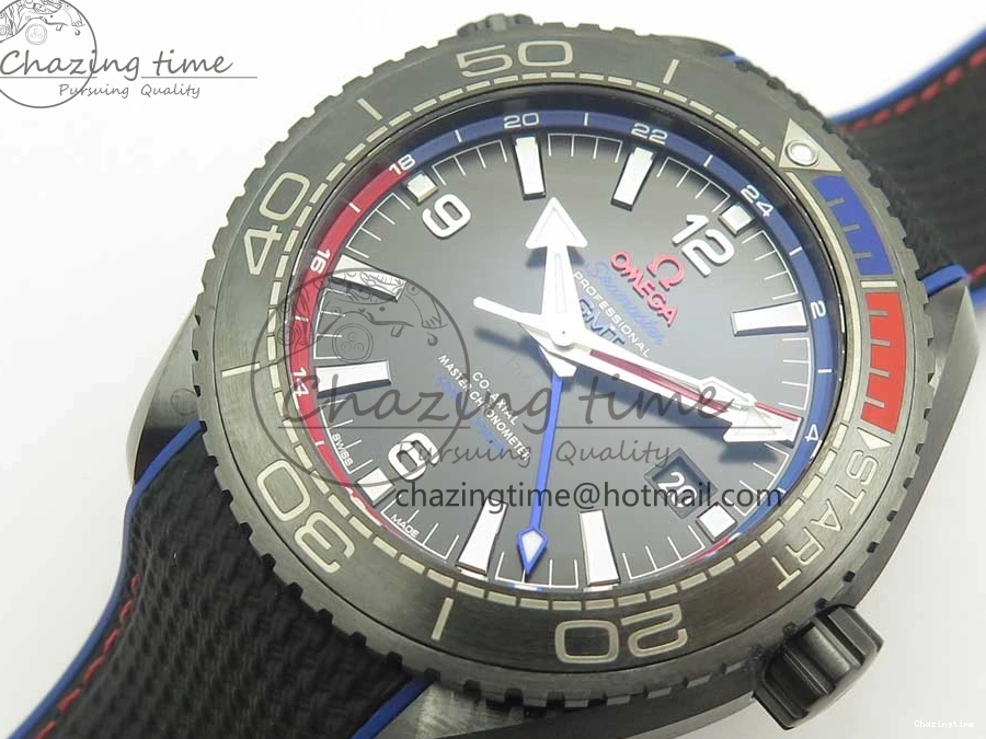 0318 BestValue Planet Ocean 45.5mm ETNZ “Deep Black” Real Ceramic VSF 1:1 Best Edition on Black Nylon Strap A8906 Super Clone 7978